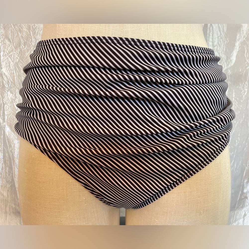 Ruched high waisted tummy control bikini bottoms